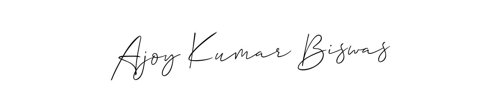 How to make Ajoy Kumar Biswas name signature. Use Allison_Script style for creating short signs online. This is the latest handwritten sign. Ajoy Kumar Biswas signature style 2 images and pictures png