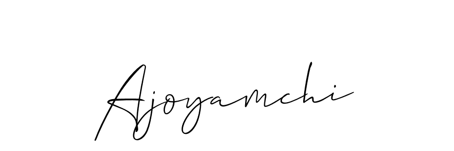 Create a beautiful signature design for name Ajoyamchi. With this signature (Allison_Script) fonts, you can make a handwritten signature for free. Ajoyamchi signature style 2 images and pictures png