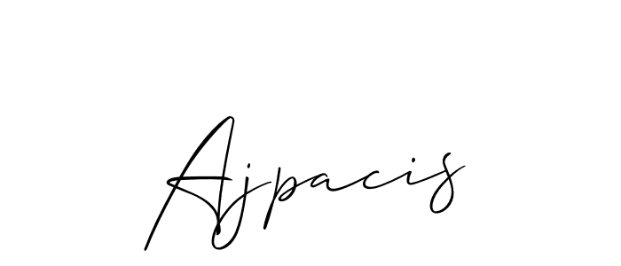 if you are searching for the best signature style for your name Ajpacis. so please give up your signature search. here we have designed multiple signature styles  using Allison_Script. Ajpacis signature style 2 images and pictures png