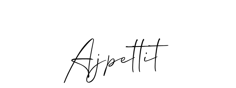 How to make Ajpettit signature? Allison_Script is a professional autograph style. Create handwritten signature for Ajpettit name. Ajpettit signature style 2 images and pictures png