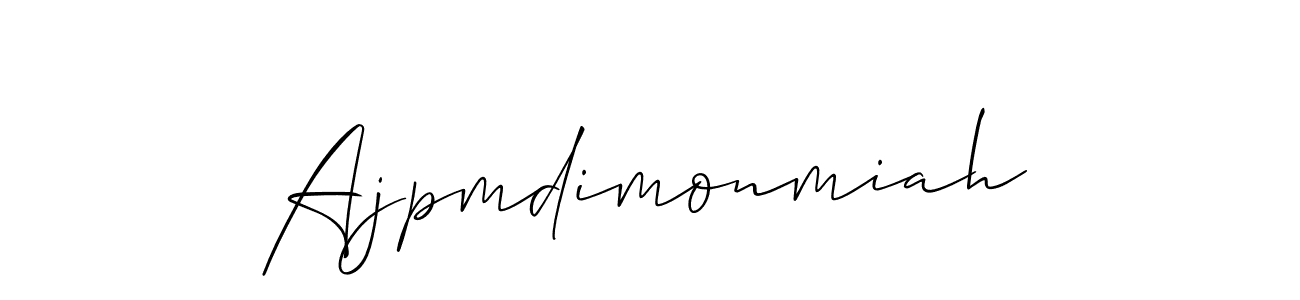 Design your own signature with our free online signature maker. With this signature software, you can create a handwritten (Allison_Script) signature for name Ajpmdimonmiah. Ajpmdimonmiah signature style 2 images and pictures png