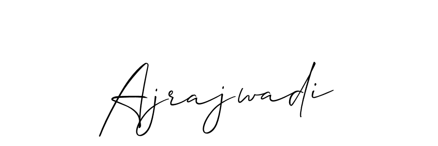 Create a beautiful signature design for name Ajrajwadi. With this signature (Allison_Script) fonts, you can make a handwritten signature for free. Ajrajwadi signature style 2 images and pictures png