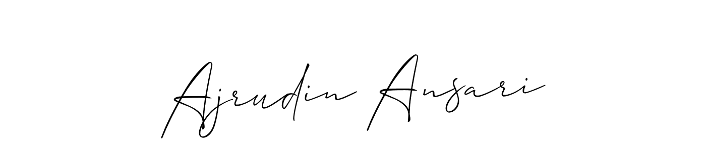 This is the best signature style for the Ajrudin Ansari name. Also you like these signature font (Allison_Script). Mix name signature. Ajrudin Ansari signature style 2 images and pictures png