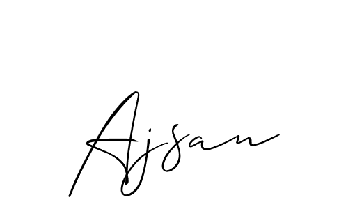 Make a beautiful signature design for name Ajsan. With this signature (Allison_Script) style, you can create a handwritten signature for free. Ajsan signature style 2 images and pictures png