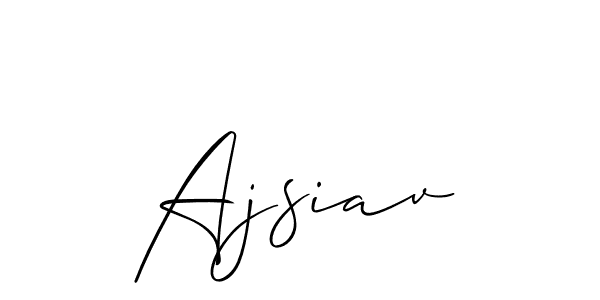 Design your own signature with our free online signature maker. With this signature software, you can create a handwritten (Allison_Script) signature for name Ajsiav. Ajsiav signature style 2 images and pictures png