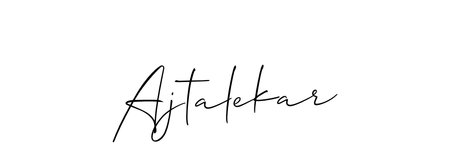 Make a short Ajtalekar signature style. Manage your documents anywhere anytime using Allison_Script. Create and add eSignatures, submit forms, share and send files easily. Ajtalekar signature style 2 images and pictures png