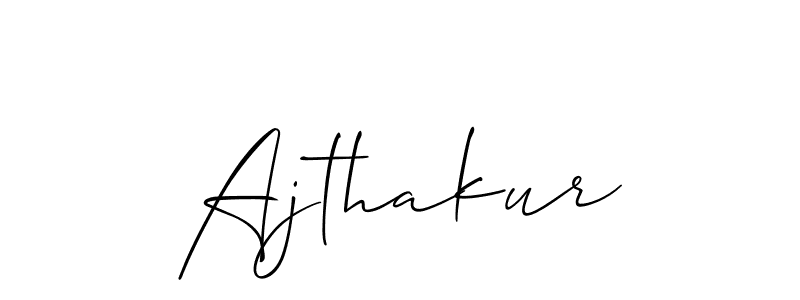 Make a short Ajthakur signature style. Manage your documents anywhere anytime using Allison_Script. Create and add eSignatures, submit forms, share and send files easily. Ajthakur signature style 2 images and pictures png