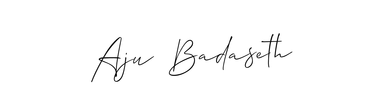 It looks lik you need a new signature style for name Aju  Badaseth. Design unique handwritten (Allison_Script) signature with our free signature maker in just a few clicks. Aju  Badaseth signature style 2 images and pictures png