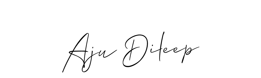 The best way (Allison_Script) to make a short signature is to pick only two or three words in your name. The name Aju Dileep include a total of six letters. For converting this name. Aju Dileep signature style 2 images and pictures png