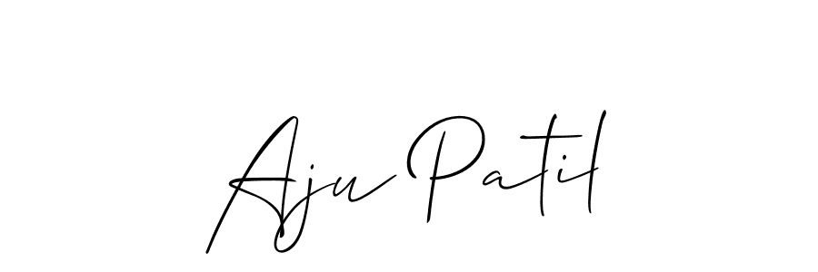 How to Draw Aju Patil signature style? Allison_Script is a latest design signature styles for name Aju Patil. Aju Patil signature style 2 images and pictures png