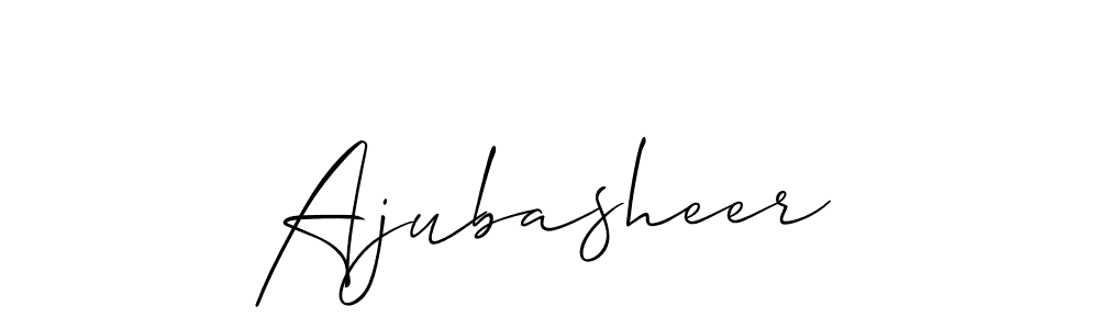 You should practise on your own different ways (Allison_Script) to write your name (Ajubasheer) in signature. don't let someone else do it for you. Ajubasheer signature style 2 images and pictures png