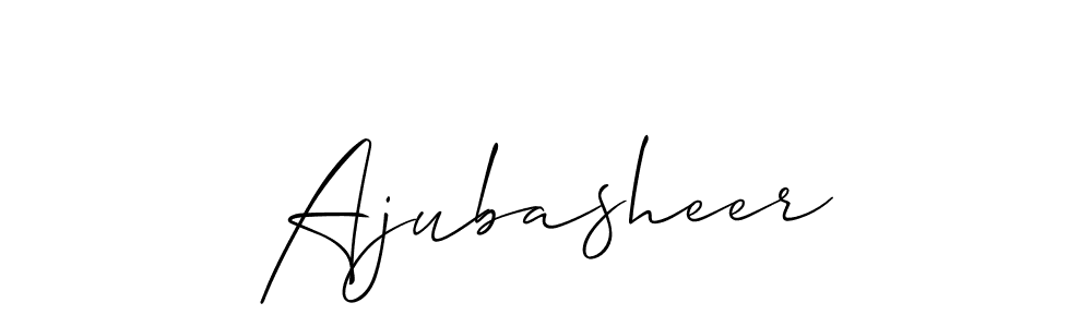 You should practise on your own different ways (Allison_Script) to write your name (Ajubasheer) in signature. don't let someone else do it for you. Ajubasheer signature style 2 images and pictures png