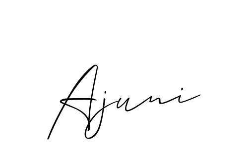 How to make Ajuni signature? Allison_Script is a professional autograph style. Create handwritten signature for Ajuni name. Ajuni signature style 2 images and pictures png