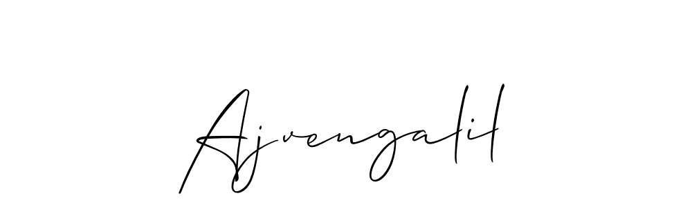 The best way (Allison_Script) to make a short signature is to pick only two or three words in your name. The name Ajvengalil include a total of six letters. For converting this name. Ajvengalil signature style 2 images and pictures png