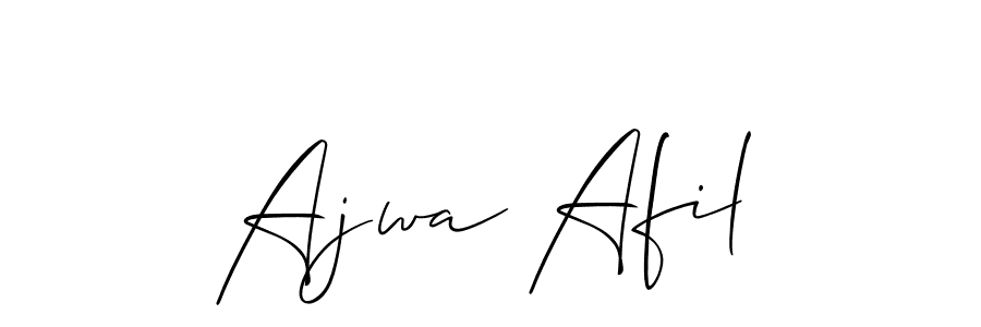 Check out images of Autograph of Ajwa Afil name. Actor Ajwa Afil Signature Style. Allison_Script is a professional sign style online. Ajwa Afil signature style 2 images and pictures png