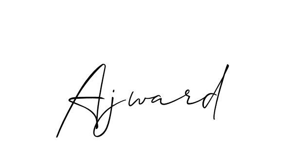 Design your own signature with our free online signature maker. With this signature software, you can create a handwritten (Allison_Script) signature for name Ajward. Ajward signature style 2 images and pictures png