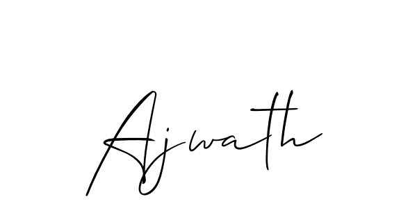 Allison_Script is a professional signature style that is perfect for those who want to add a touch of class to their signature. It is also a great choice for those who want to make their signature more unique. Get Ajwath name to fancy signature for free. Ajwath signature style 2 images and pictures png