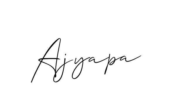 Use a signature maker to create a handwritten signature online. With this signature software, you can design (Allison_Script) your own signature for name Ajyapa. Ajyapa signature style 2 images and pictures png