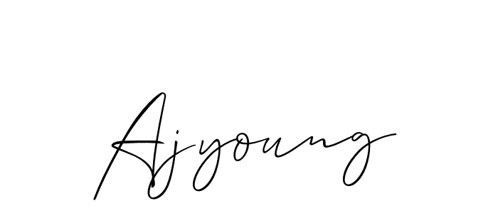 Create a beautiful signature design for name Ajyoung. With this signature (Allison_Script) fonts, you can make a handwritten signature for free. Ajyoung signature style 2 images and pictures png