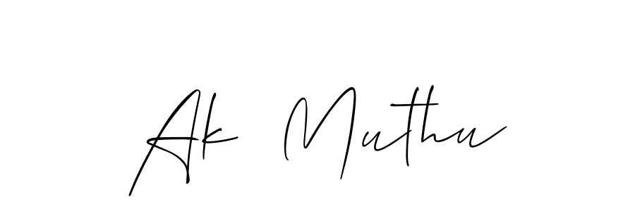 Use a signature maker to create a handwritten signature online. With this signature software, you can design (Allison_Script) your own signature for name Ak  Muthu. Ak  Muthu signature style 2 images and pictures png