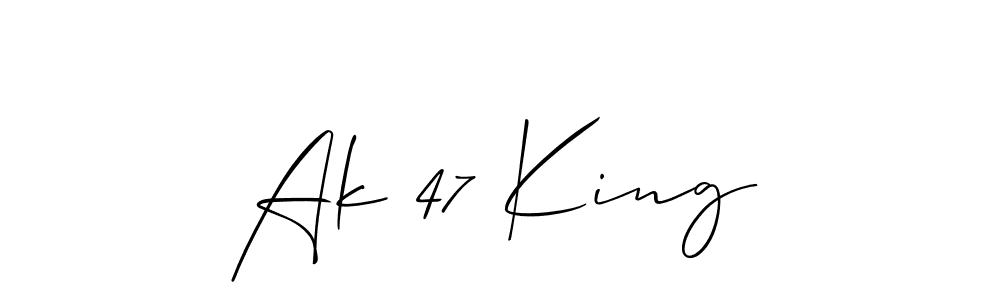 How to make Ak 47 King signature? Allison_Script is a professional autograph style. Create handwritten signature for Ak 47 King name. Ak 47 King signature style 2 images and pictures png