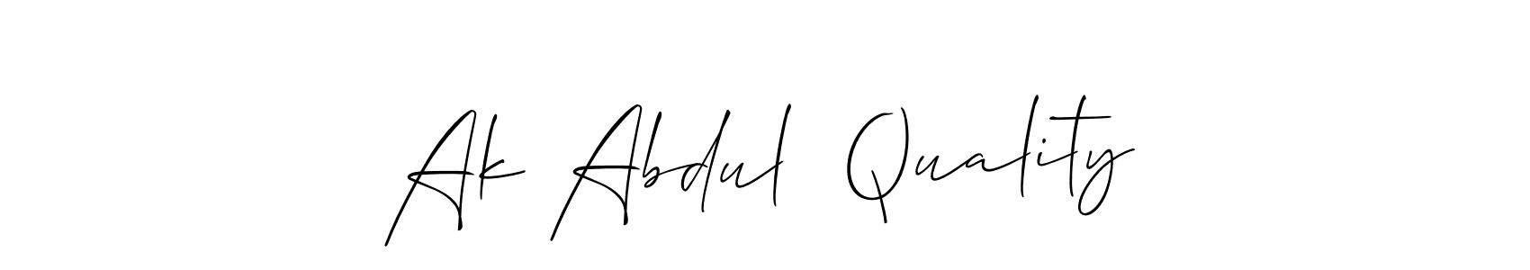 You can use this online signature creator to create a handwritten signature for the name Ak Abdul  Quality. This is the best online autograph maker. Ak Abdul  Quality signature style 2 images and pictures png