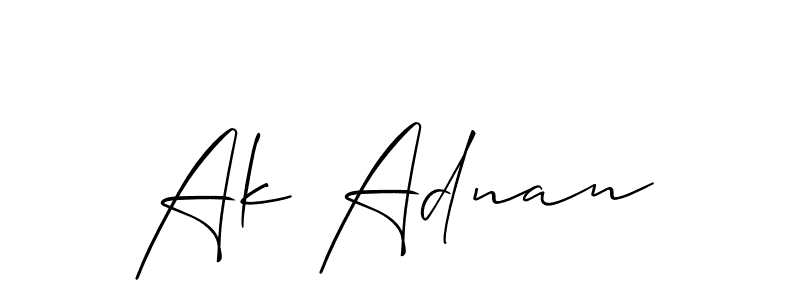 if you are searching for the best signature style for your name Ak Adnan. so please give up your signature search. here we have designed multiple signature styles  using Allison_Script. Ak Adnan signature style 2 images and pictures png