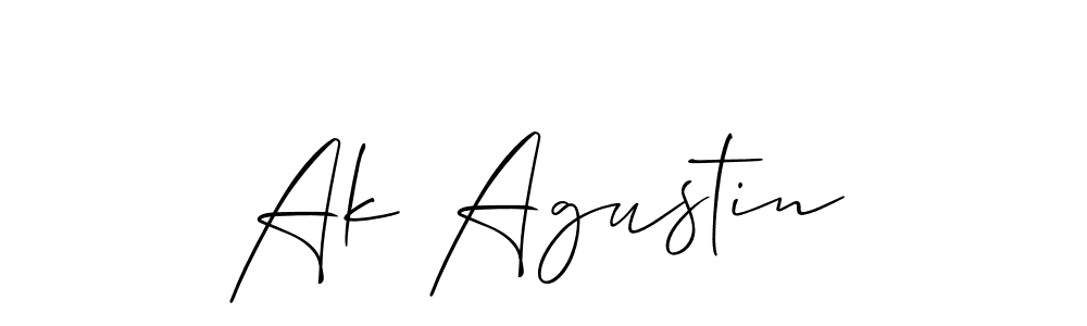 Allison_Script is a professional signature style that is perfect for those who want to add a touch of class to their signature. It is also a great choice for those who want to make their signature more unique. Get Ak Agustin name to fancy signature for free. Ak Agustin signature style 2 images and pictures png