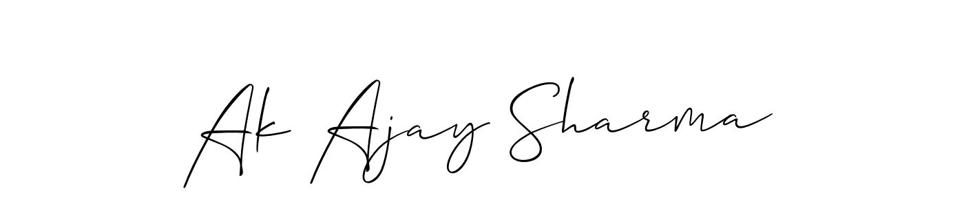 Also You can easily find your signature by using the search form. We will create Ak Ajay Sharma name handwritten signature images for you free of cost using Allison_Script sign style. Ak Ajay Sharma signature style 2 images and pictures png