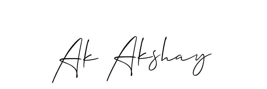 Make a beautiful signature design for name Ak Akshay. With this signature (Allison_Script) style, you can create a handwritten signature for free. Ak Akshay signature style 2 images and pictures png