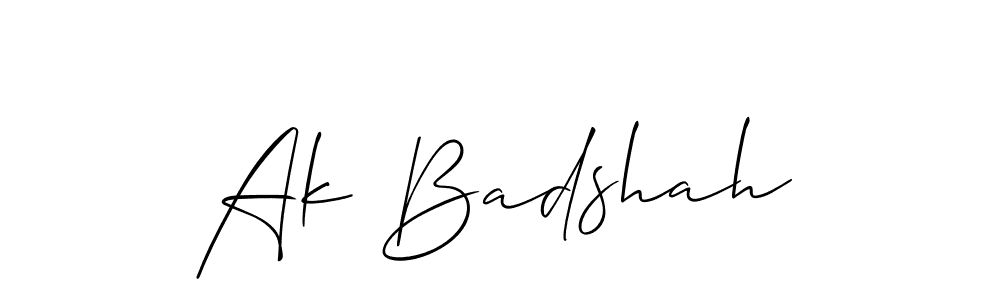 How to make Ak Badshah signature? Allison_Script is a professional autograph style. Create handwritten signature for Ak Badshah name. Ak Badshah signature style 2 images and pictures png