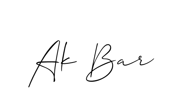 Best and Professional Signature Style for Ak Bar. Allison_Script Best Signature Style Collection. Ak Bar signature style 2 images and pictures png