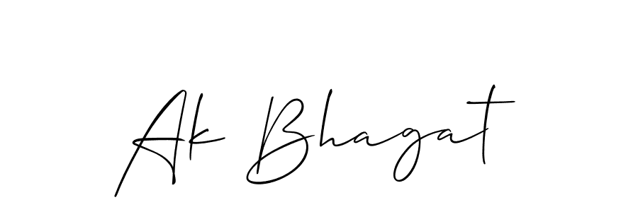 Also You can easily find your signature by using the search form. We will create Ak Bhagat name handwritten signature images for you free of cost using Allison_Script sign style. Ak Bhagat signature style 2 images and pictures png