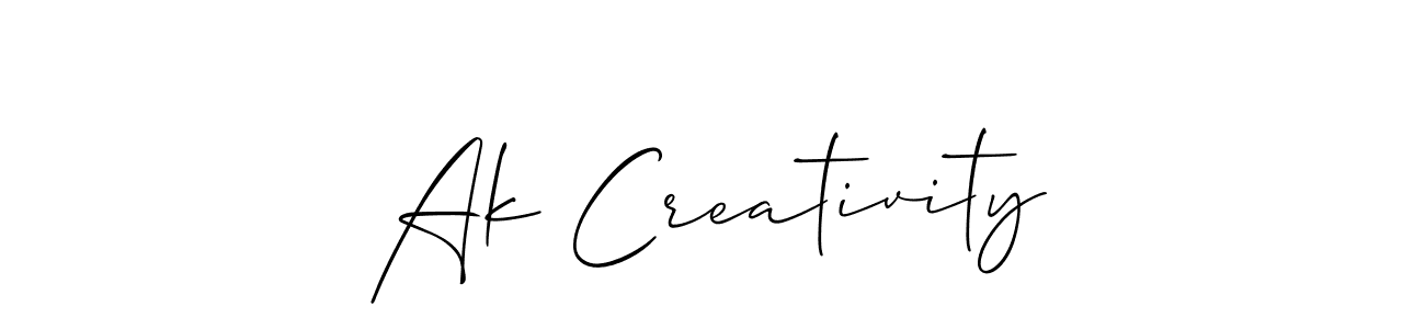 Design your own signature with our free online signature maker. With this signature software, you can create a handwritten (Allison_Script) signature for name Ak Creativity. Ak Creativity signature style 2 images and pictures png