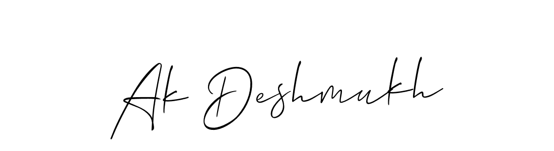 Ak Deshmukh stylish signature style. Best Handwritten Sign (Allison_Script) for my name. Handwritten Signature Collection Ideas for my name Ak Deshmukh. Ak Deshmukh signature style 2 images and pictures png