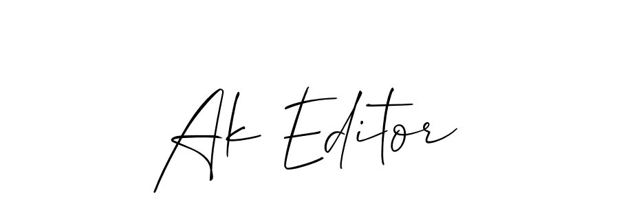 Create a beautiful signature design for name Ak Editor. With this signature (Allison_Script) fonts, you can make a handwritten signature for free. Ak Editor signature style 2 images and pictures png