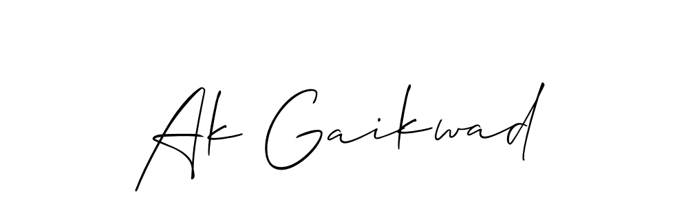 Also we have Ak Gaikwad name is the best signature style. Create professional handwritten signature collection using Allison_Script autograph style. Ak Gaikwad signature style 2 images and pictures png