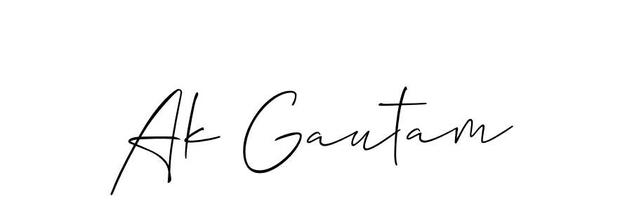 Use a signature maker to create a handwritten signature online. With this signature software, you can design (Allison_Script) your own signature for name Ak Gautam. Ak Gautam signature style 2 images and pictures png