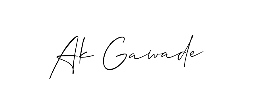 Use a signature maker to create a handwritten signature online. With this signature software, you can design (Allison_Script) your own signature for name Ak Gawade. Ak Gawade signature style 2 images and pictures png