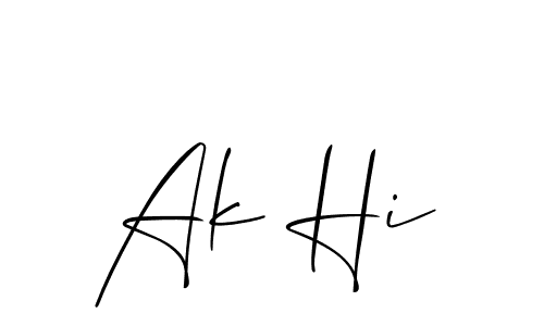 Similarly Allison_Script is the best handwritten signature design. Signature creator online .You can use it as an online autograph creator for name Ak Hi. Ak Hi signature style 2 images and pictures png