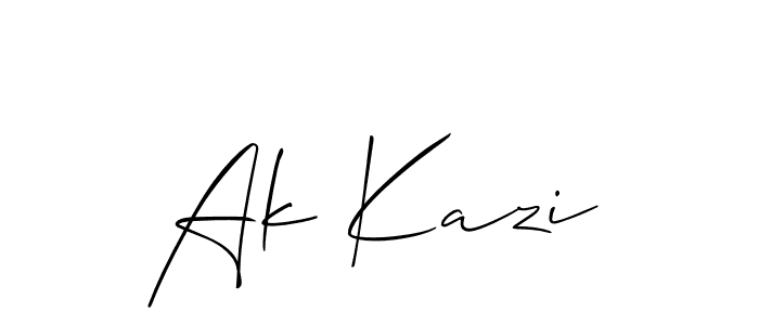 How to make Ak Kazi signature? Allison_Script is a professional autograph style. Create handwritten signature for Ak Kazi name. Ak Kazi signature style 2 images and pictures png