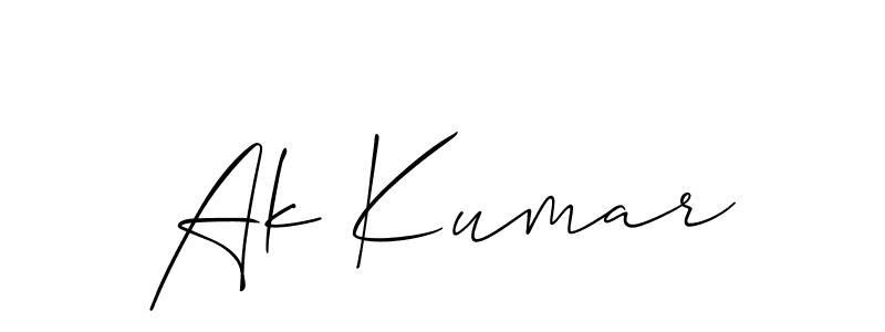How to make Ak Kumar name signature. Use Allison_Script style for creating short signs online. This is the latest handwritten sign. Ak Kumar signature style 2 images and pictures png