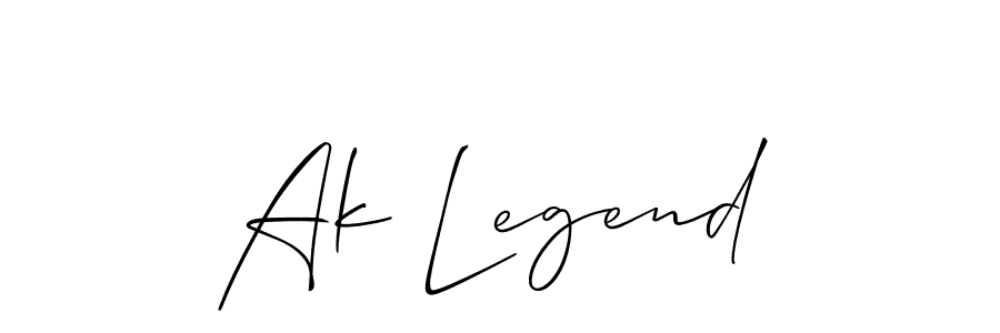 Make a beautiful signature design for name Ak Legend. With this signature (Allison_Script) style, you can create a handwritten signature for free. Ak Legend signature style 2 images and pictures png