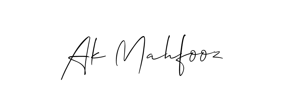 Make a beautiful signature design for name Ak Mahfooz. With this signature (Allison_Script) style, you can create a handwritten signature for free. Ak Mahfooz signature style 2 images and pictures png