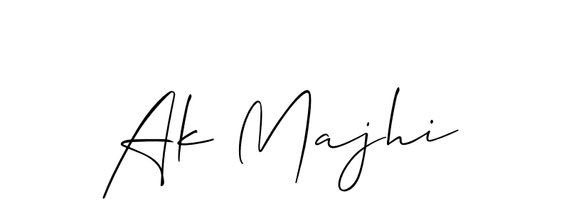 Also You can easily find your signature by using the search form. We will create Ak Majhi name handwritten signature images for you free of cost using Allison_Script sign style. Ak Majhi signature style 2 images and pictures png