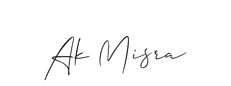You should practise on your own different ways (Allison_Script) to write your name (Ak Misra) in signature. don't let someone else do it for you. Ak Misra signature style 2 images and pictures png