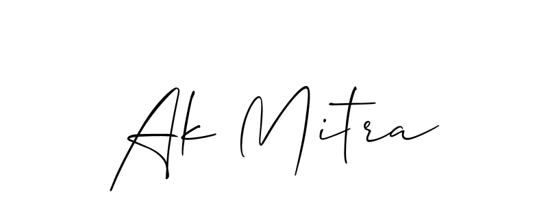 You should practise on your own different ways (Allison_Script) to write your name (Ak Mitra) in signature. don't let someone else do it for you. Ak Mitra signature style 2 images and pictures png