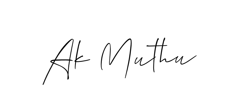 How to make Ak Muthu signature? Allison_Script is a professional autograph style. Create handwritten signature for Ak Muthu name. Ak Muthu signature style 2 images and pictures png