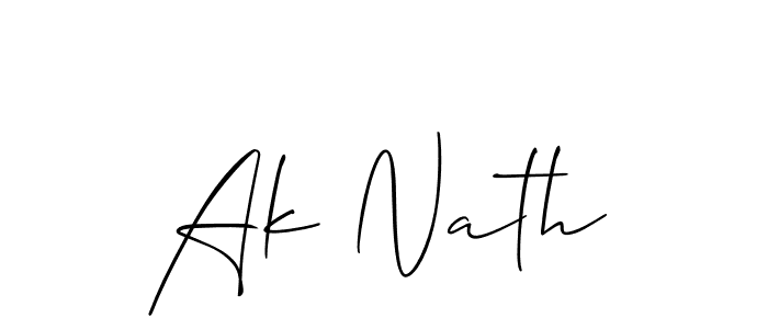 Design your own signature with our free online signature maker. With this signature software, you can create a handwritten (Allison_Script) signature for name Ak Nath. Ak Nath signature style 2 images and pictures png