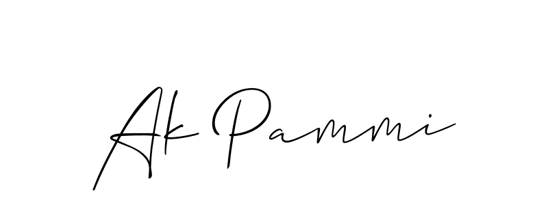 How to make Ak Pammi signature? Allison_Script is a professional autograph style. Create handwritten signature for Ak Pammi name. Ak Pammi signature style 2 images and pictures png